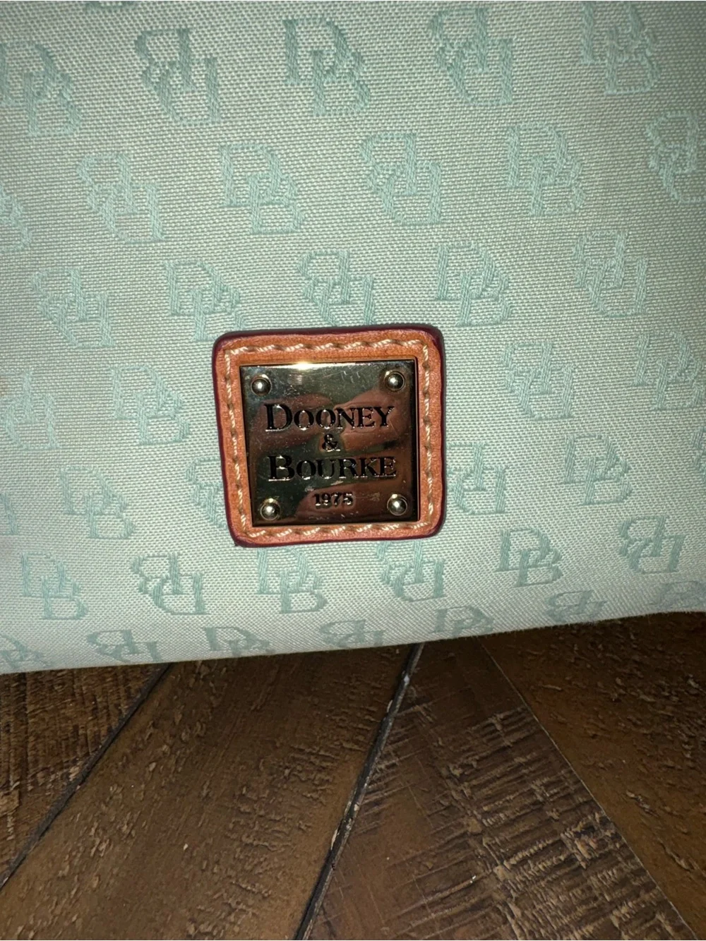 Dooney & Bourke Signature DB Monogram Canvas Crossbody | Sage Mint Jacquard